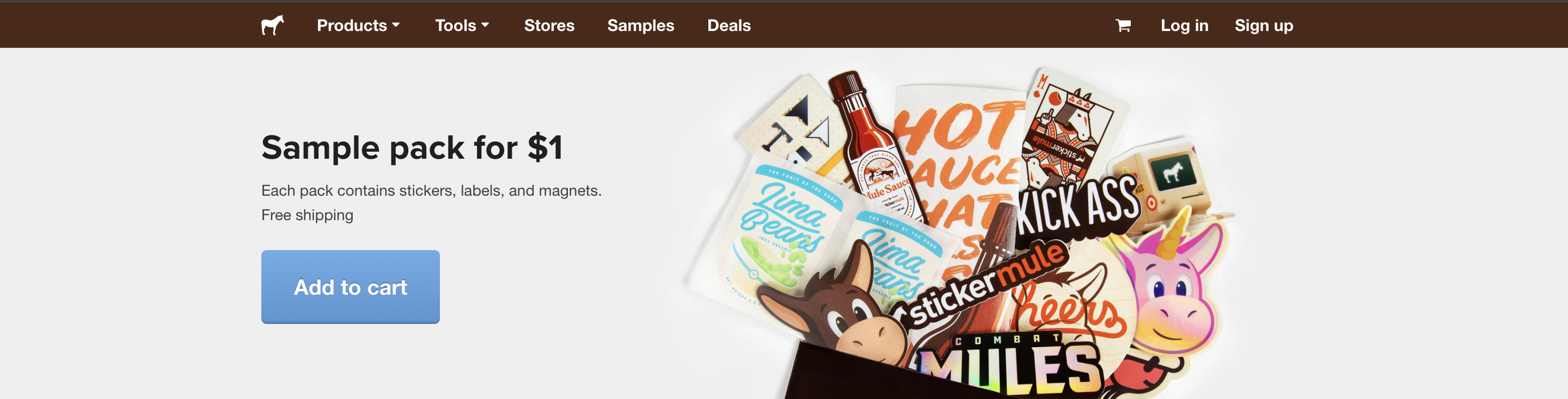 stickermule sample buying page